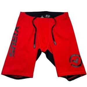 Virus Compression Shorts Mens XL Red Black Weightlifting Training Athletic